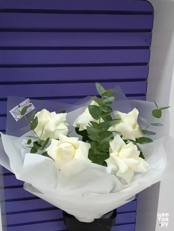 Букет из белых французских роз